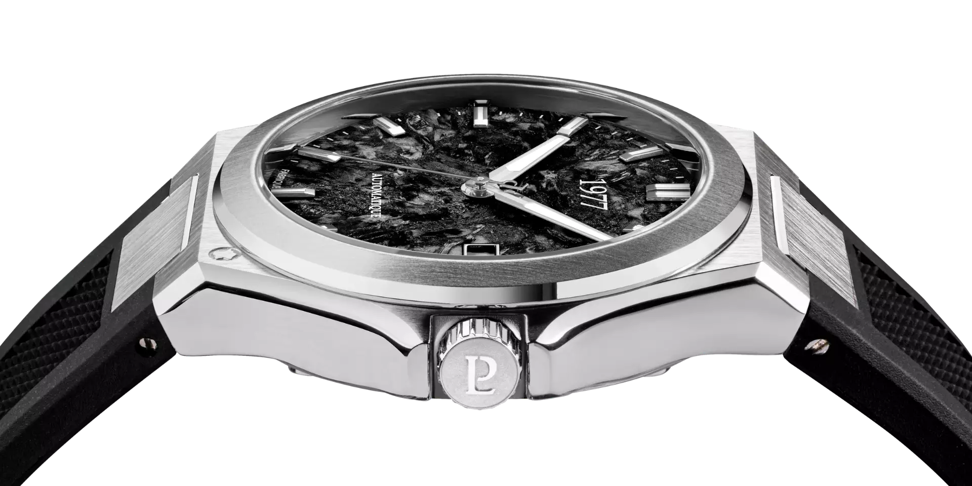 Herren Automatik Uhr ARSENE Forged Carbon Schwarz Zifferblatt Armband