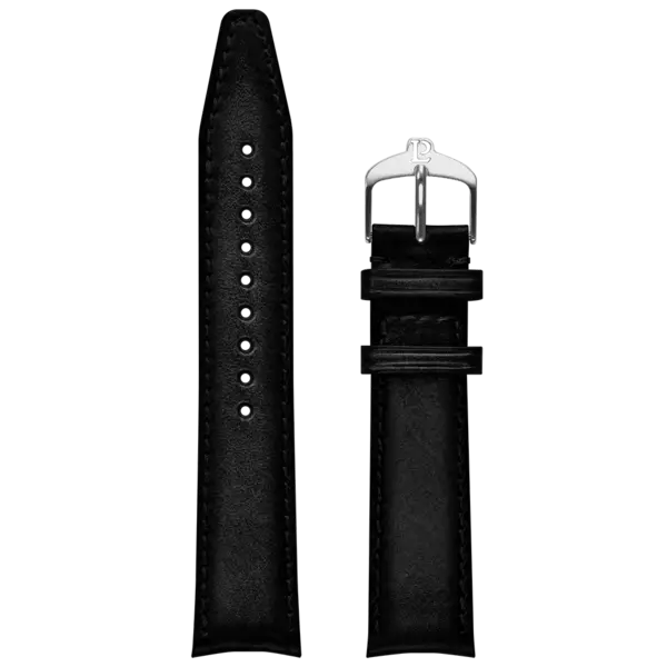 Uhrenarmband Leder Schwartz mit Patina 20MM