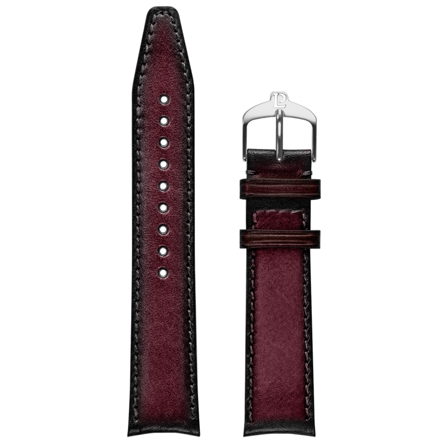 Uhrenarmband Leder Burgundrot mit Patina 20MM BRA1977B2051