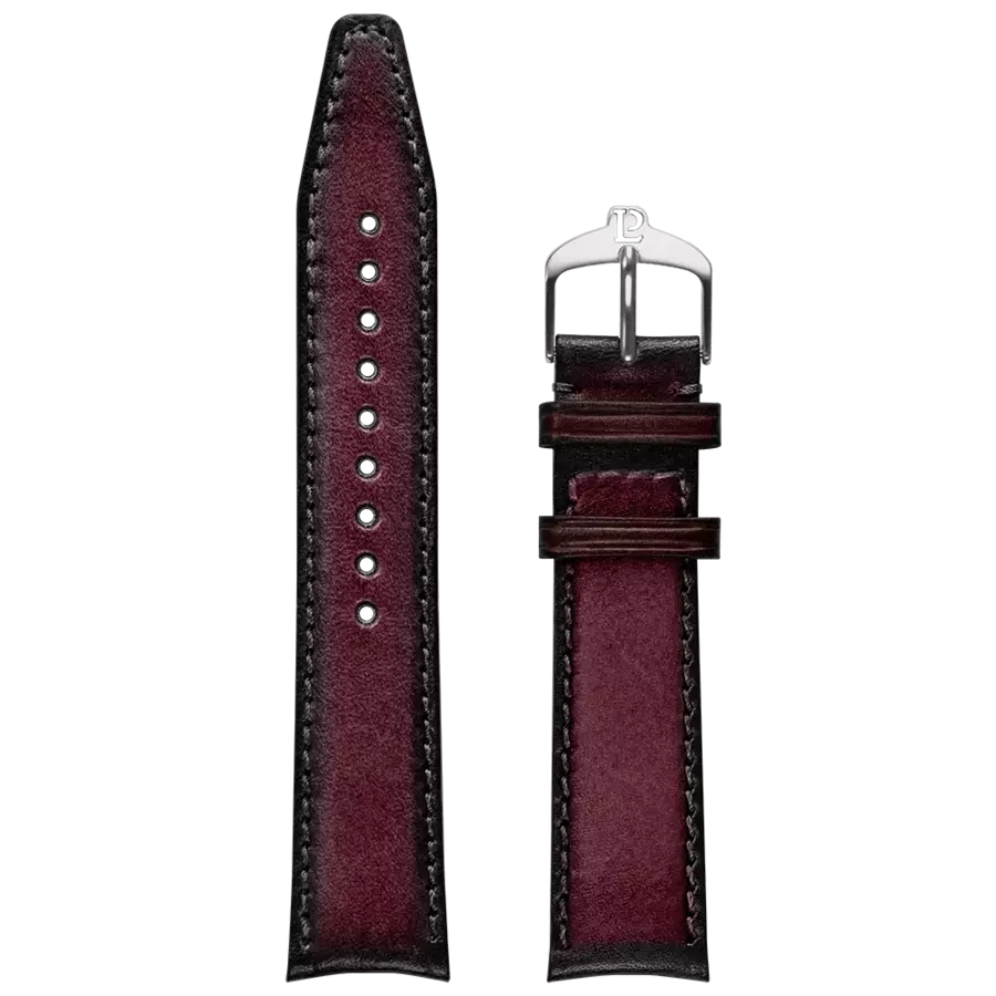 Bracelet de Montre Cuir Patiné Bordeaux 20MM