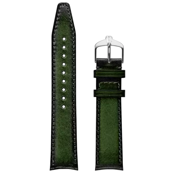 Uhrenarmband Leder Grün mit Patina 20MM