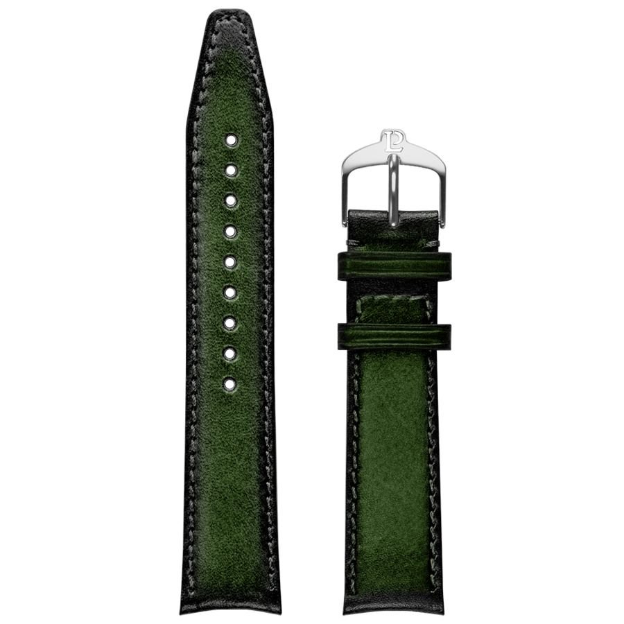 Uhrenarmband Leder Grün mit Patina 20MM BRA1977B2071