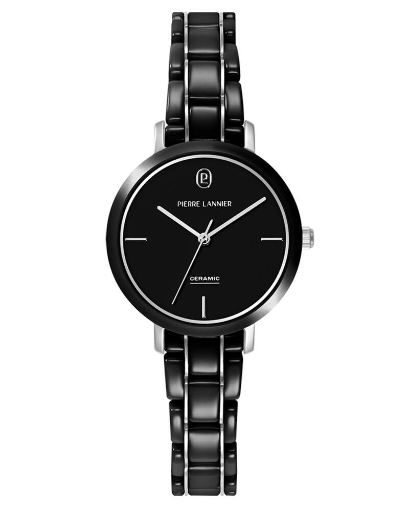 Montre Femme CHOUQUETTE Noir Cadran Noir Bracelet Acier céramique Noir 12 MM