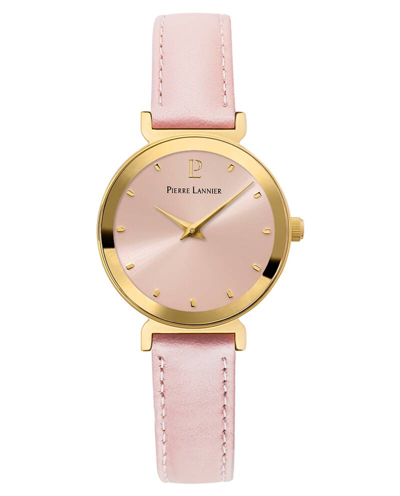 Ladies Watch LIGNE PURE Rose Dial Rose Leather Strap