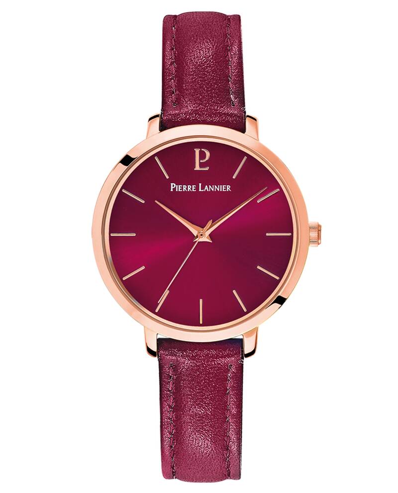 Ladies Watch CHOUQUETTE Raspberry Dial Raspberry Leather Strap