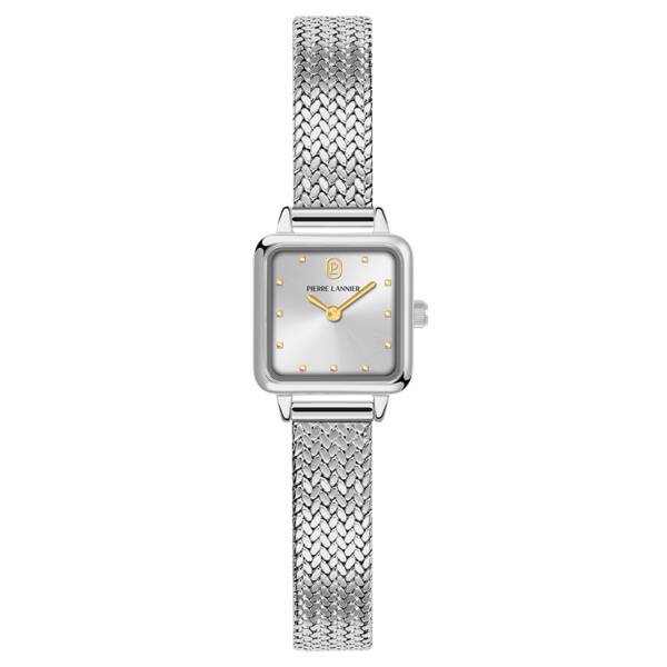 Clyde | Montre carrée argentée et verte | En stock! | Fawler