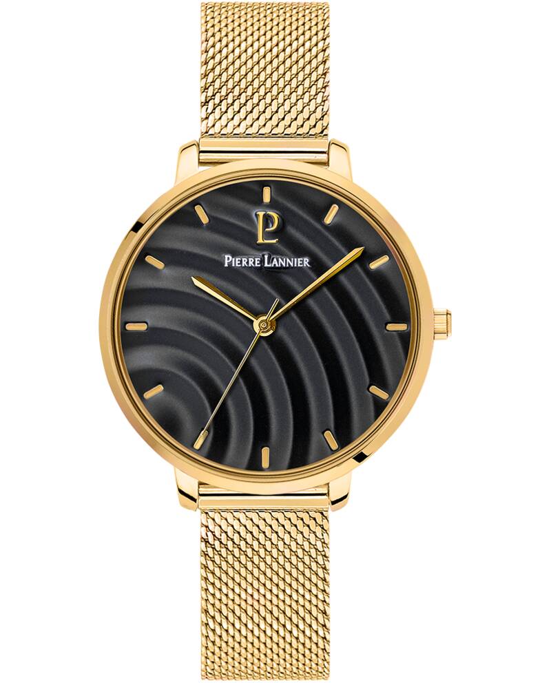 Ladies Watch BETTY Black Dial Gold Mesh 14 MM Strap