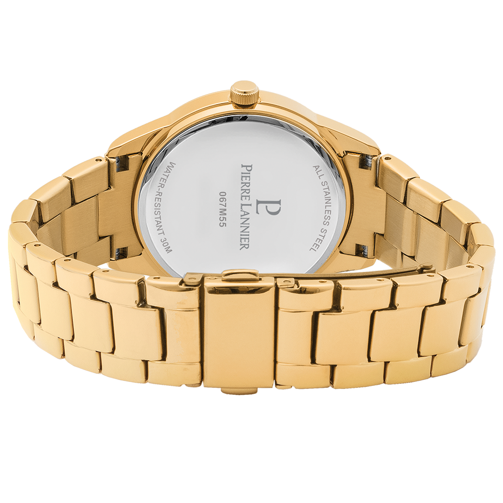 Ladies Set ROXANE Rose Dial Gold Steel Strap 377F552 | Pierre Lannier