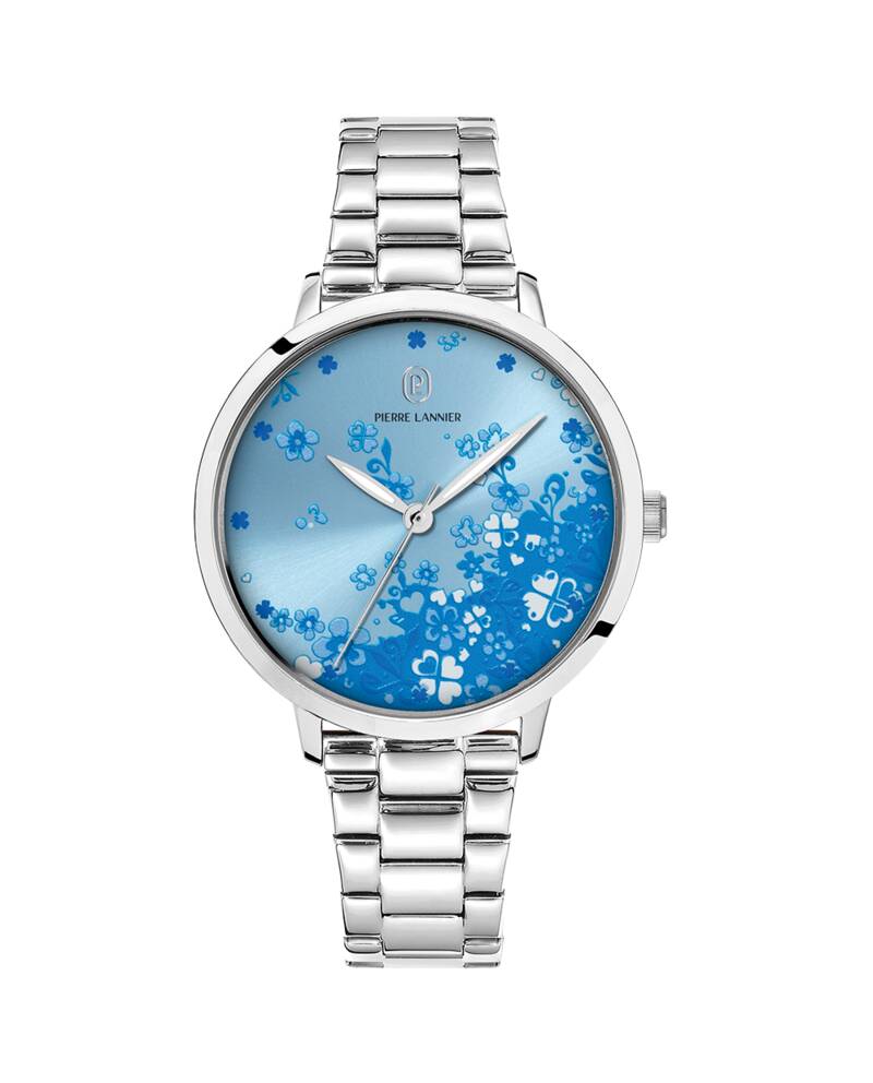 Ladies Quartz Watch TALLIA Sunray Blue Dial Silver Stainless steel
