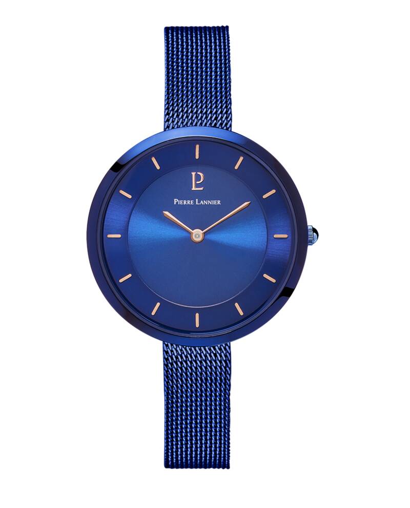 Montre Femme LIBERTY Cadran Bleu Bracelet Acier milanais Bleu