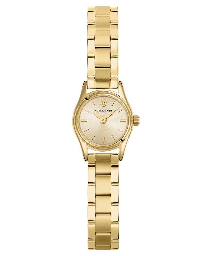 Montre Quartz Femme PYA Doré Cadran Doré Bracelet Acier Doré 10 MM