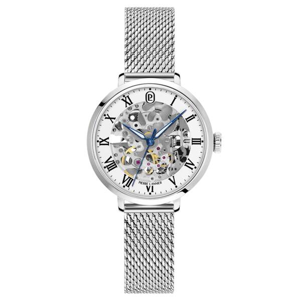 Ladies Aut Watch AUTOMATIC White Dial Silver Mesh 14 MM Strap