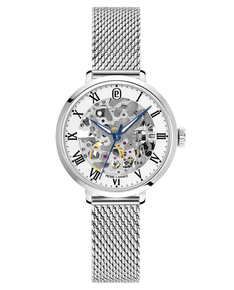 Damen Aut Uhr AUTOMATIC Weiß Zifferblatt Silber Milanaise 14 MM Armband