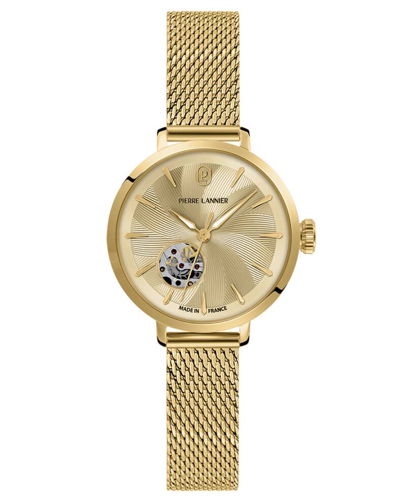 Montre Aut Femme SOLINE Doré Cadran Doré Bracelet Acier milanais Doré 12 MM