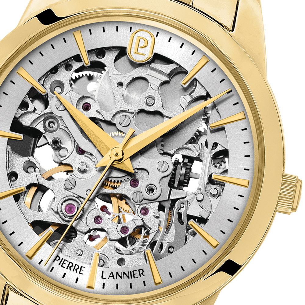 Montre Bracelet Automatique Mécanique - Cadran Doré Avec Fond Transparent, Unisexe, Occasion