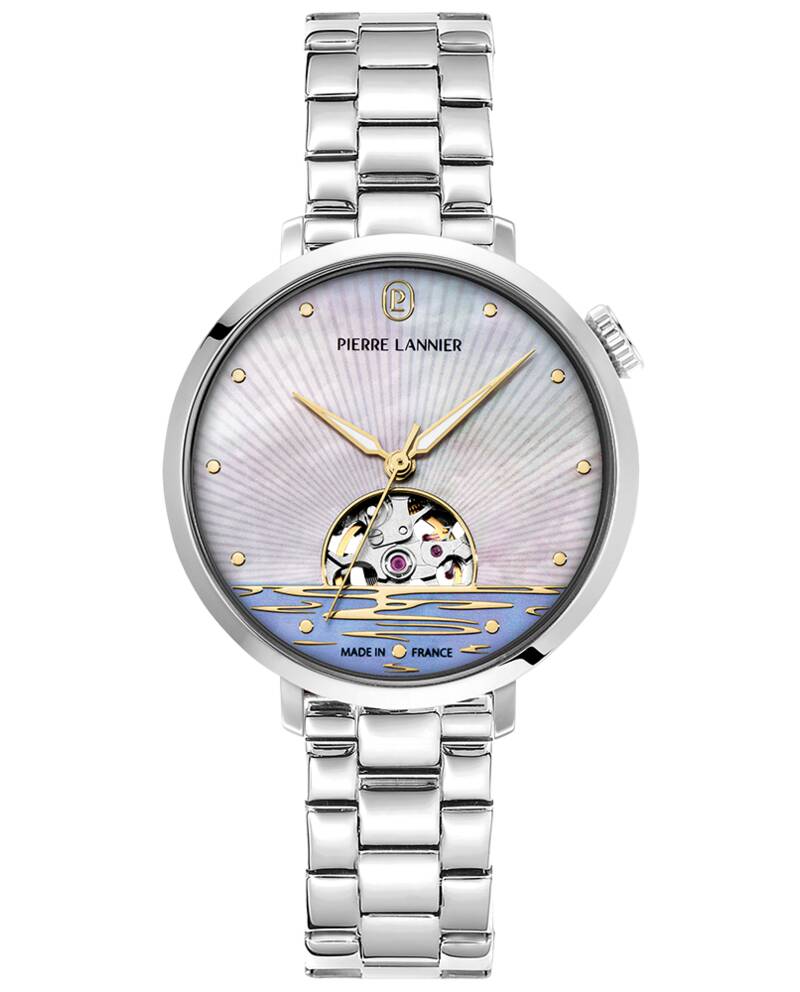 Damen Uhr AUSTRALE Weiß Zifferblatt Silber Edelstahl 14 MM Armband