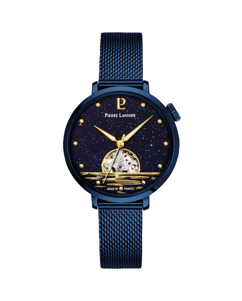 Montre Femme AUSTRALE Bleu Cadran Bleu Bracelet Acier milanais Bleu 14 MM