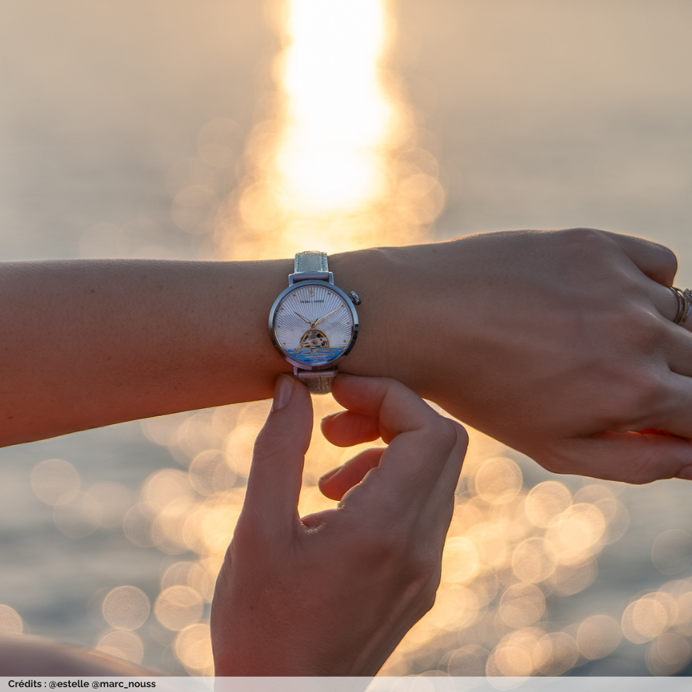 Ladies Automatic Watch AUSTRALE Mother of pearl White Dial White