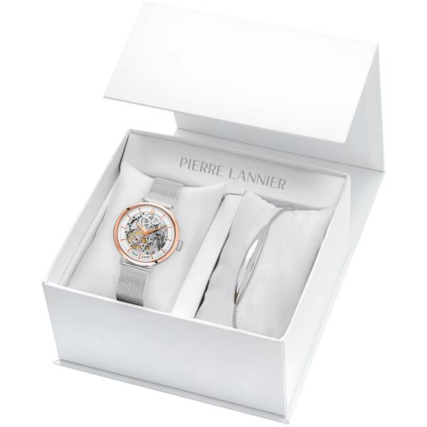 Ladies Set AUTOMATIC Silver Dial Silver Mesh 14 MM Strap