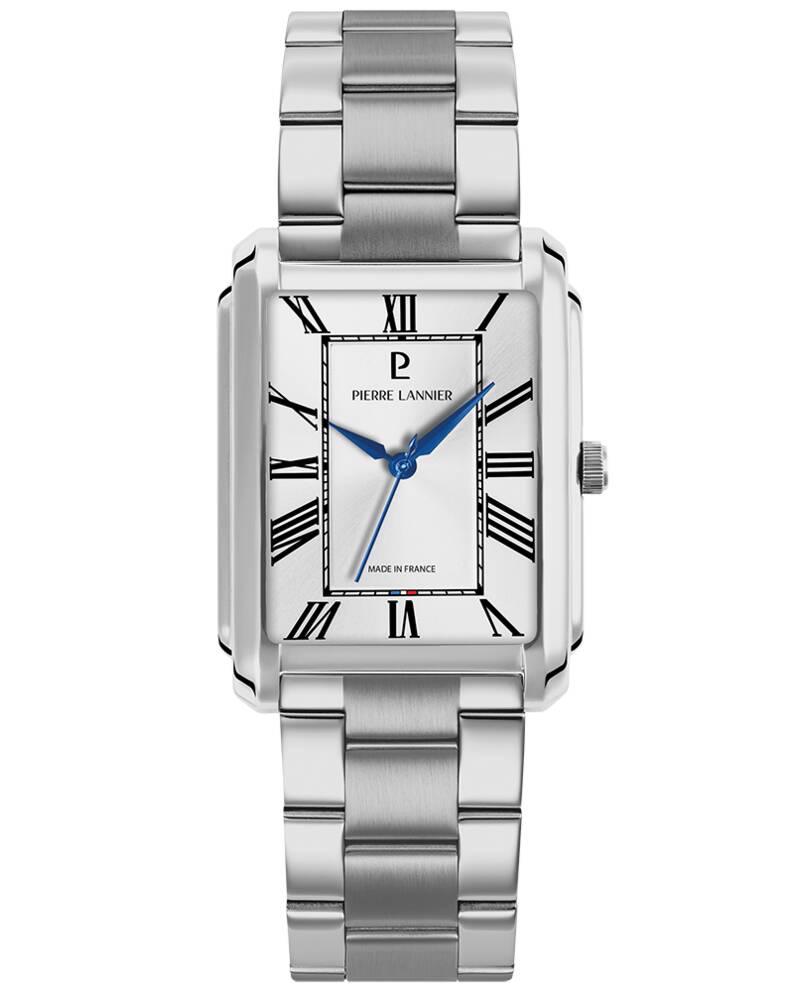 Herren Quarz Uhr EMPIRE Silber Zifferblatt Silber Edelstahl 20 MM Armband