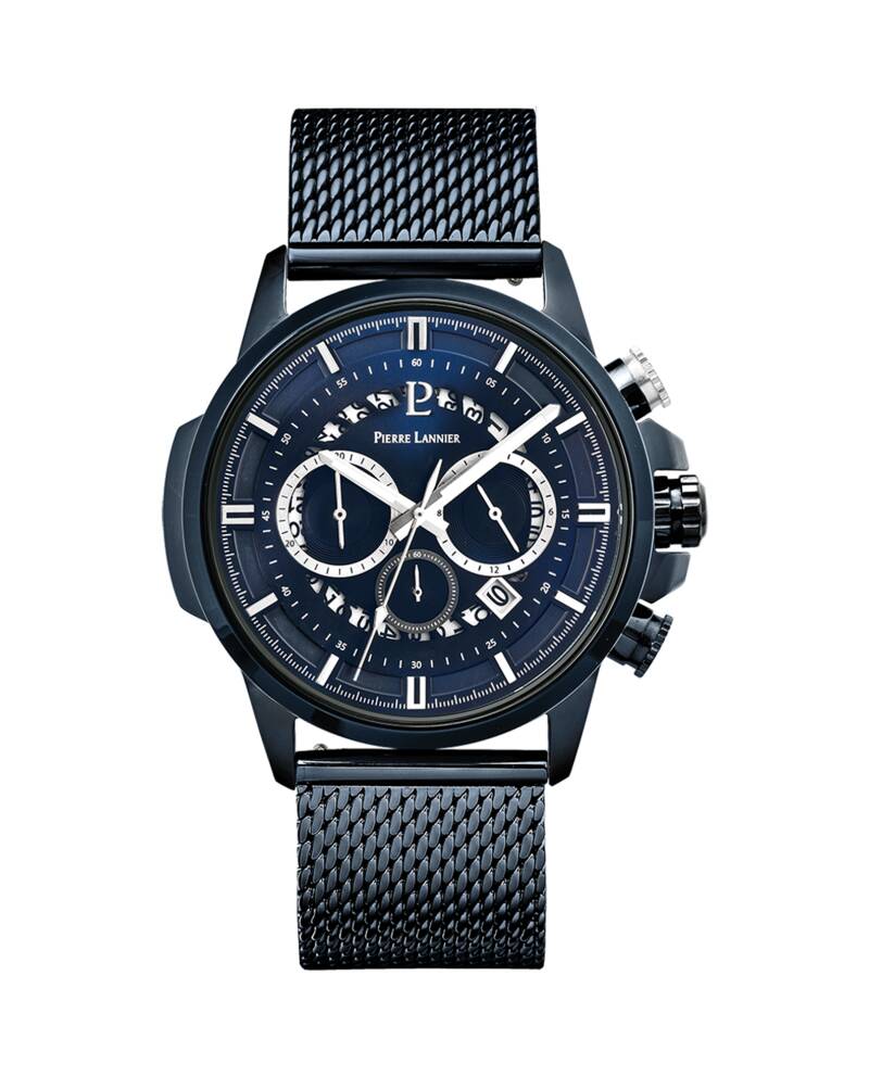 Men Watch SENTINELLE Blue Dial Blue Mesh Strap 238G469 | Pierre