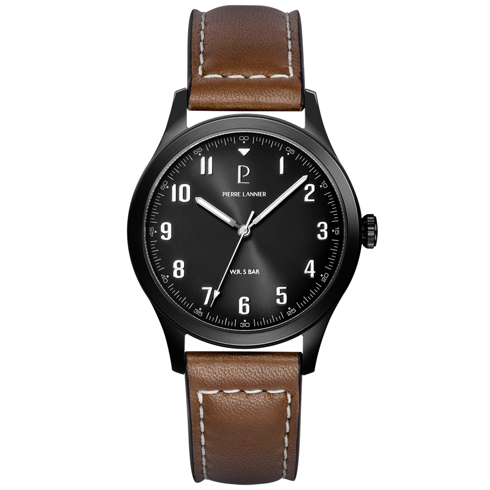 Bracelet Montre En Cuir Véritable Peau D'iguane - Marron Clair - Largeur 20mm - Occasion Unisexe