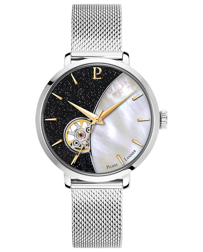 Ladies Watch CELESTE Bicolored Dial Silver Mesh Strap