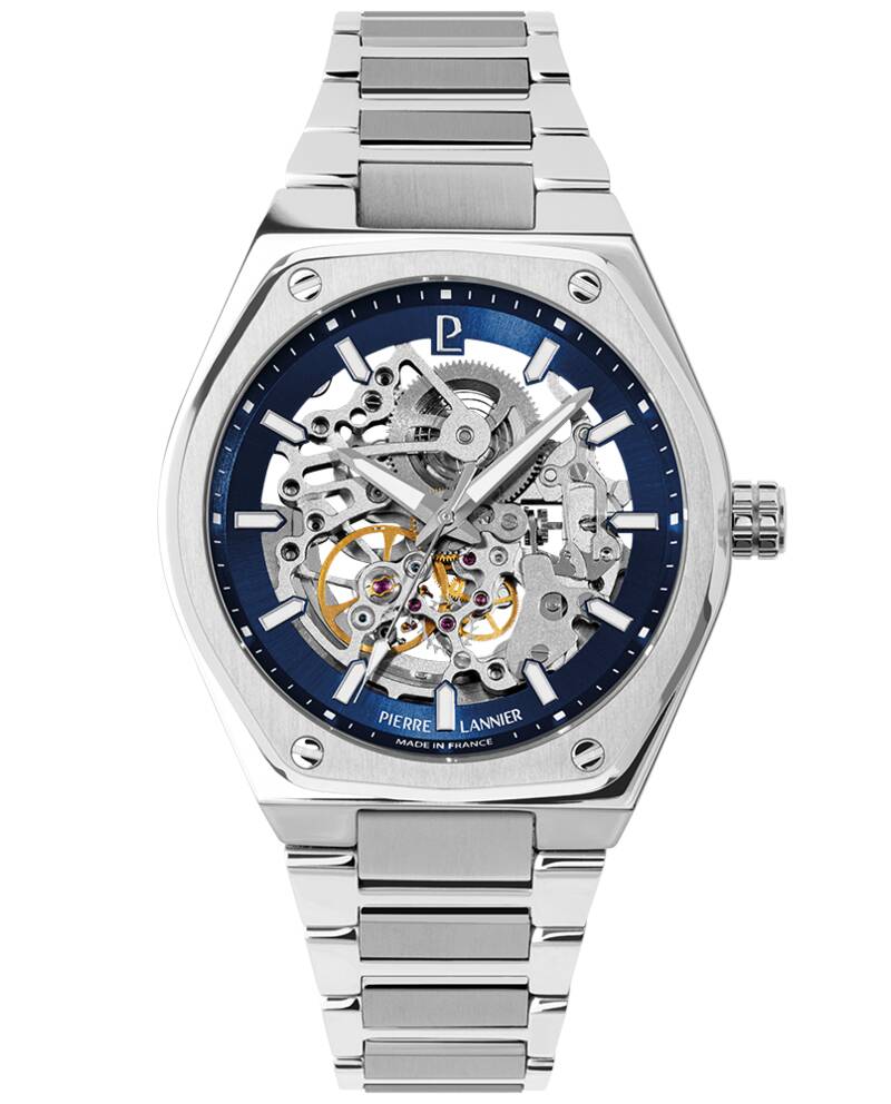 Herren Uhr COPILOTE Blau Zifferblatt Blau Edelstahl 22 MM Armband