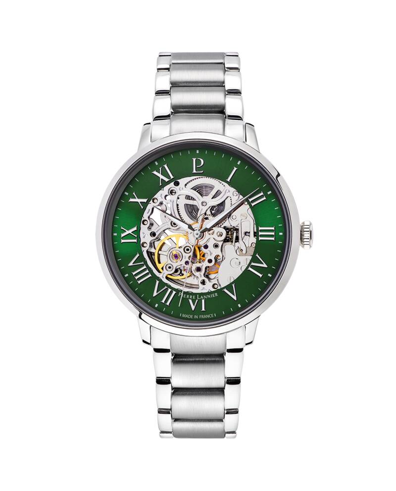 Men Watch AUTOMATIC Green Dial Silver Stainless Steel 20 MM Strap