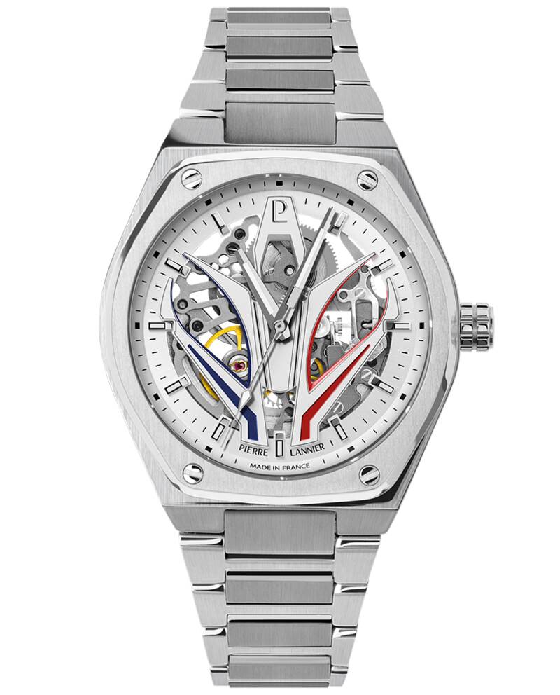 Herren Aut Uhr ARDENT Weiß Zifferblatt Silber Edelstahl 22 MM Armband