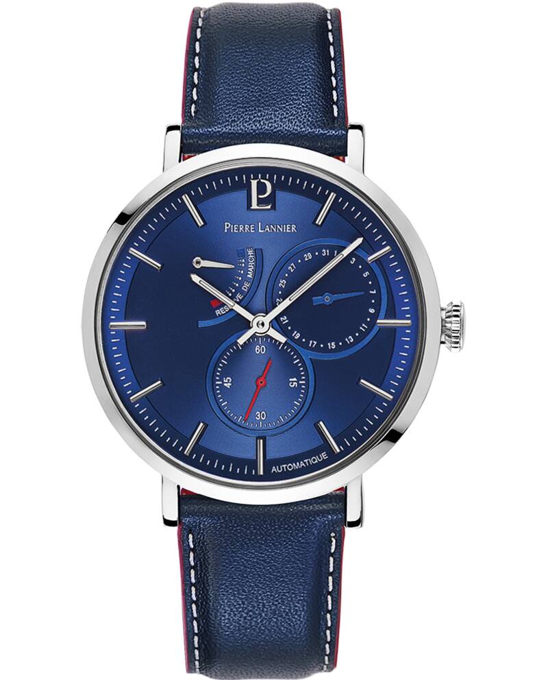 Men Watch EVIDENCE Blue Dial Blue Leather Strap