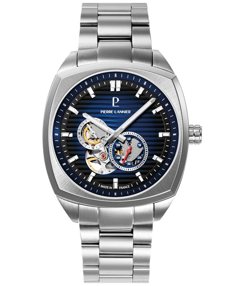 Herren Uhr ARCADIUS Blau Zifferblatt Silber Edelstahl 22 MM Armband