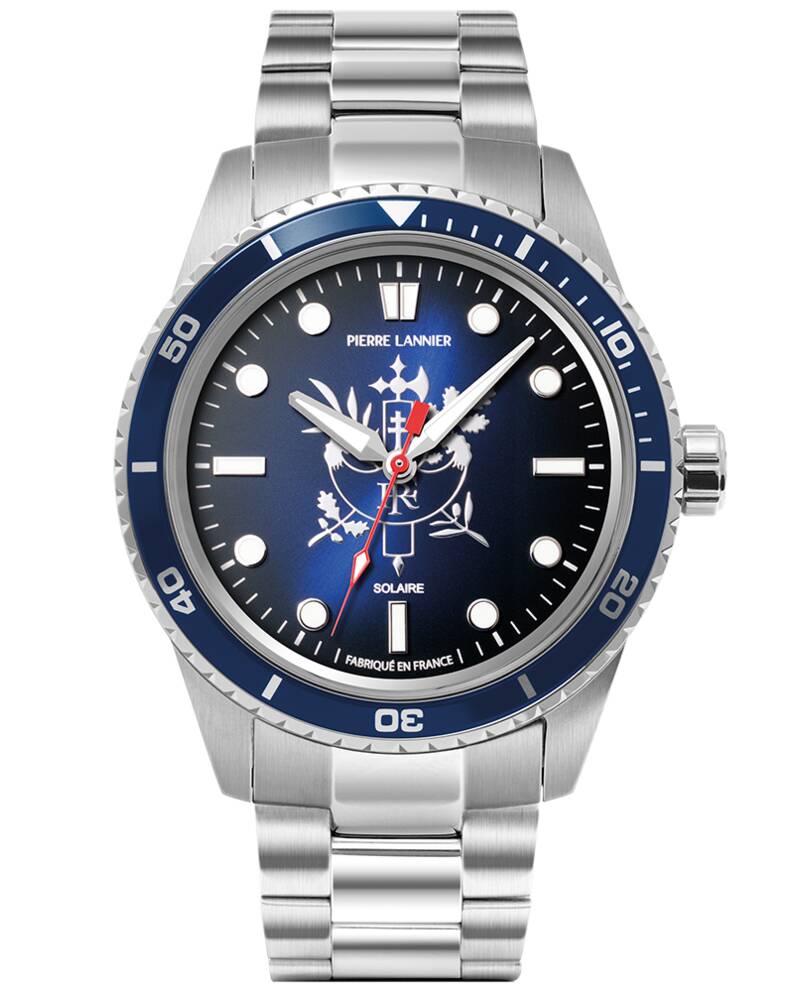 Men Watch ÉLYSÉE Blue Dial Silver Stainless Steel 22 MM Strap