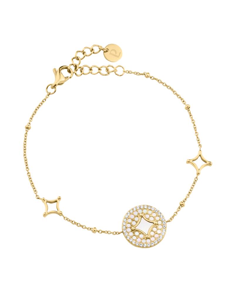 Bracelet  Femme TESSERA Acier Doré Nacre Blanche