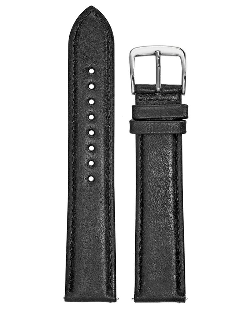 Strap Men Leather Black 20MM