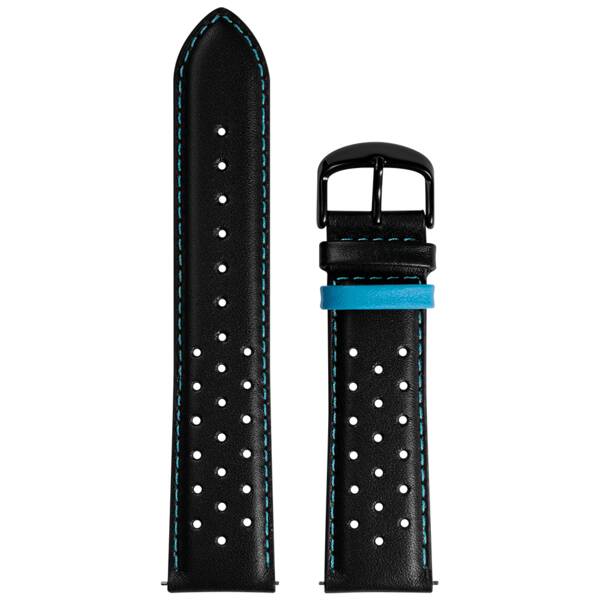 Men Leather 22 MM Strap Black clasp