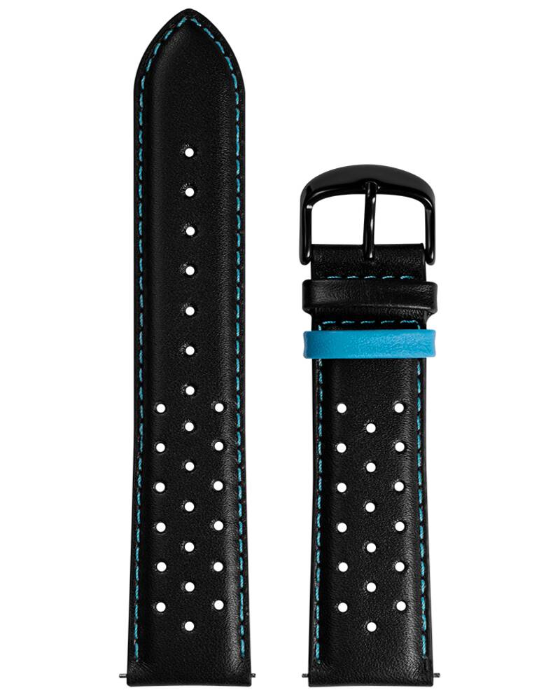 Men Leather 22 MM Strap Black clasp