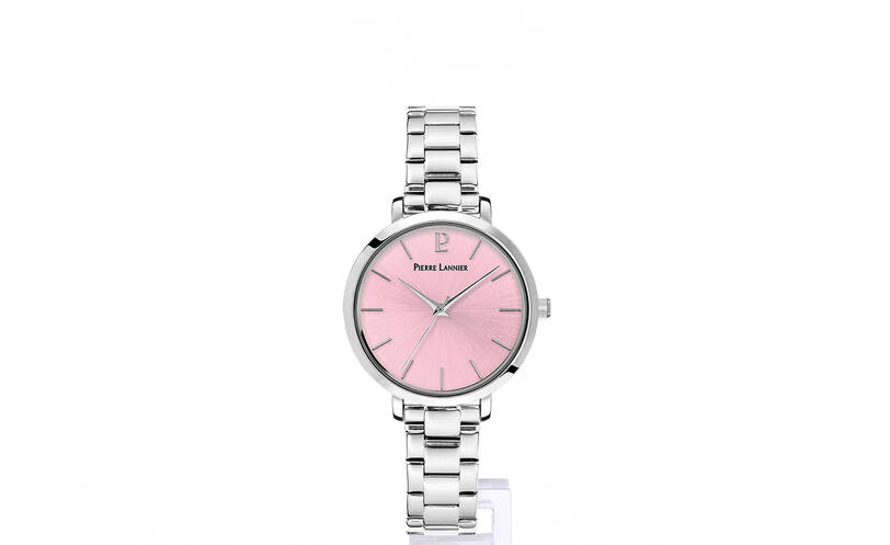 Ladies Watch CHOUQUETTE Rose Dial Silver Steel Strap 078J681
